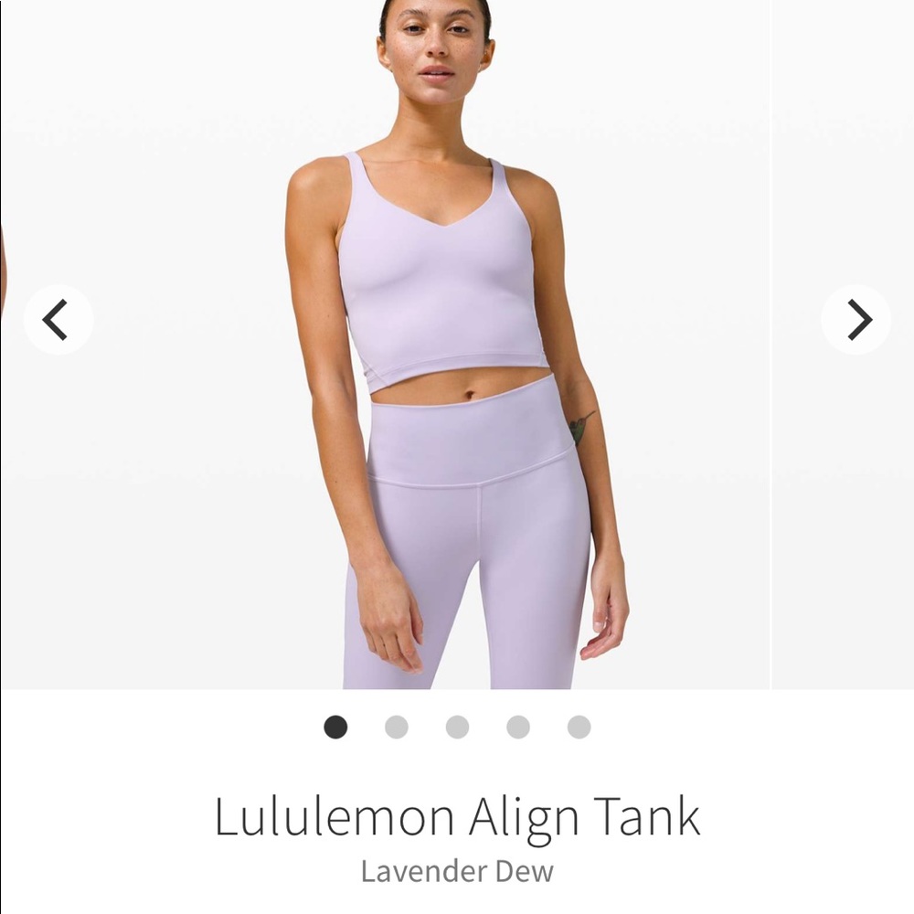 Lululemon align tank lavender dew size 8